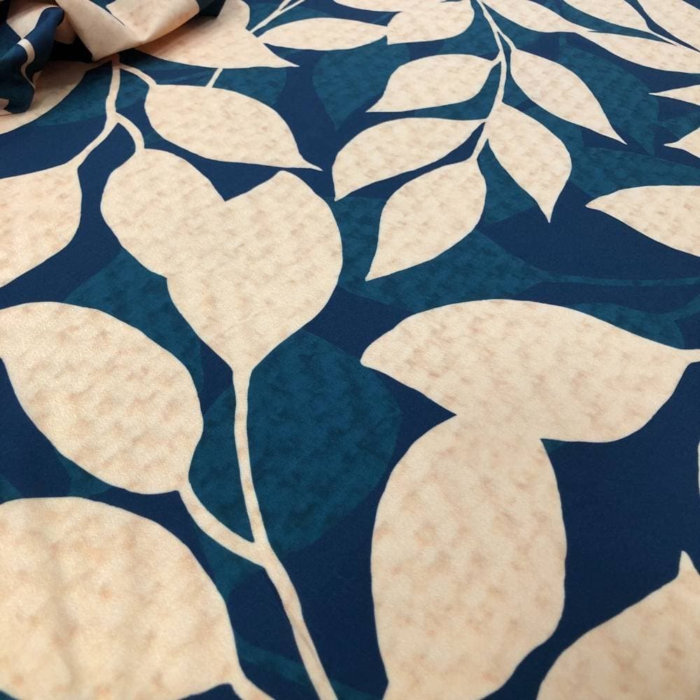 Tecido Estampado Viscoseda folhas finas - Atacado