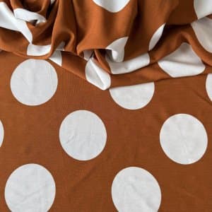 Tecido Estampado 100% Viscose - POA Caramelo LIVE
