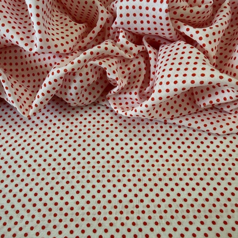Tecido Viscose 100% - POA Off Vermelho LIVE