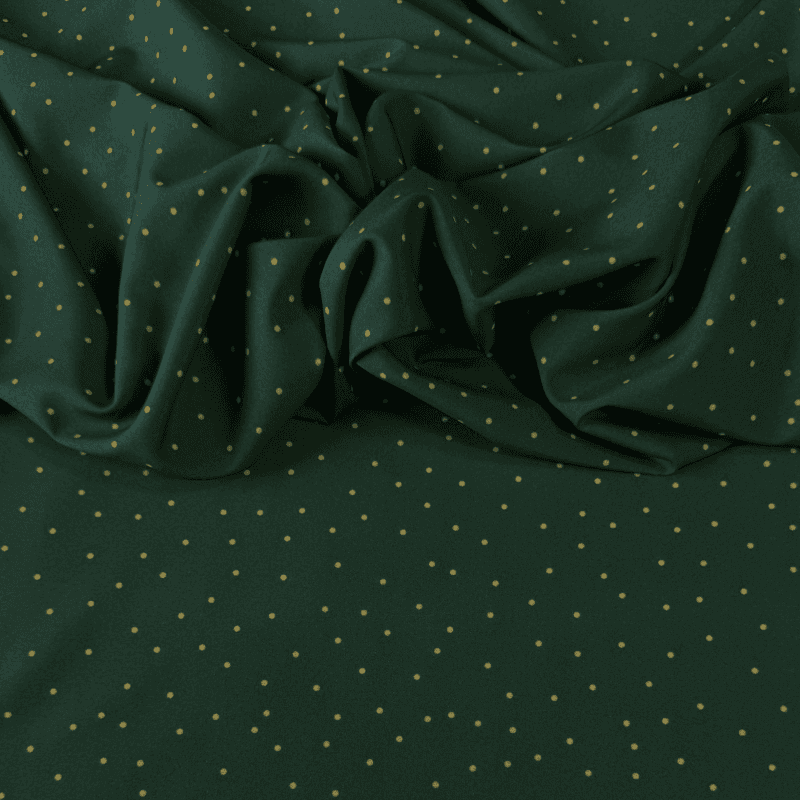 Tecido Estampado Viscoseda - POÃÂÃÂ Verde e Amarelo