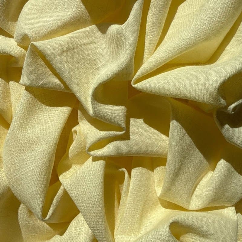 Tecido Cambraia de AlgodÃÂÃÂ£o - Amarelo Manteiga