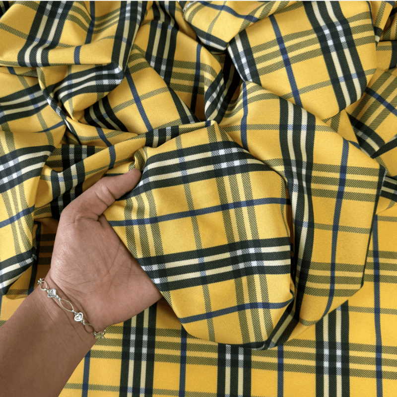Tecido Estampado Viscoseda POA Amarelo, Azul e Verde (CÃÂÃÂ³pia)