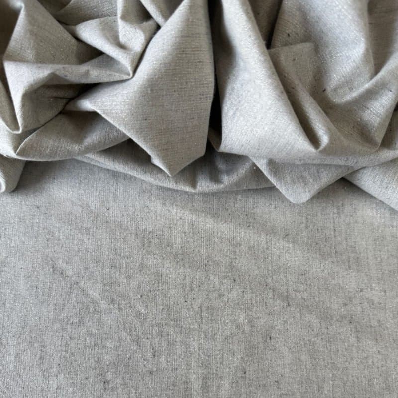 Tecido Tricoline Estruturada Fio de Lurex - Cinza