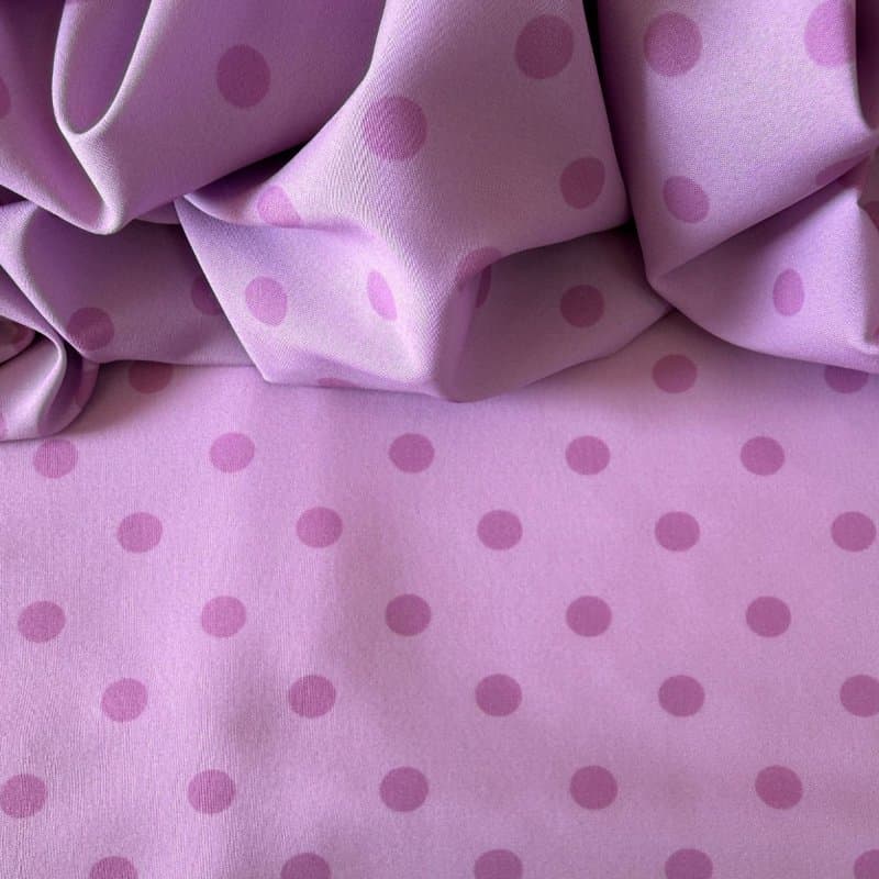 Tecido Estampado Viscoseda POA - Branco&LilÃÂÃÂ¡s 