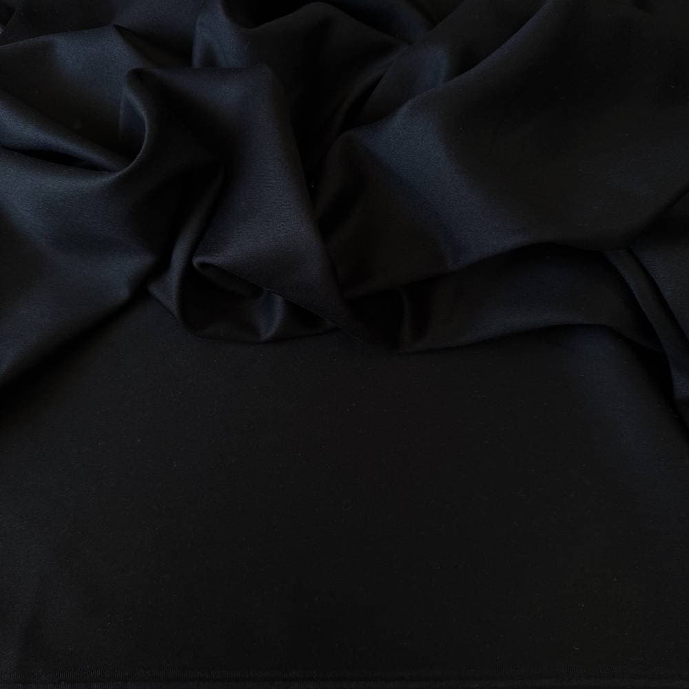 Tecido Sarja de Viscose com Poliamida e Elastano Premium - Preto