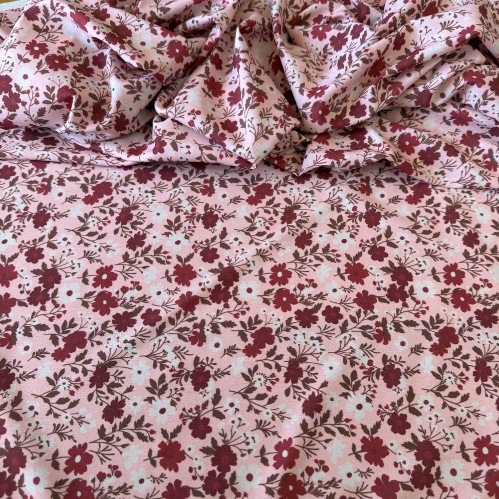 Tecido Estampado Viscoseda - Floral Rosas