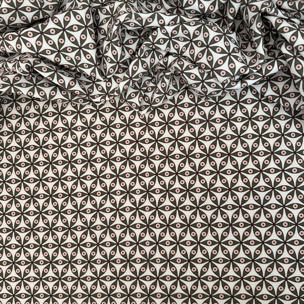 Tecido Estampado Viscoseda Padrões Geométricos