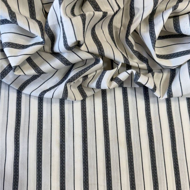 Tecido Camisaria - Listrada White&Black