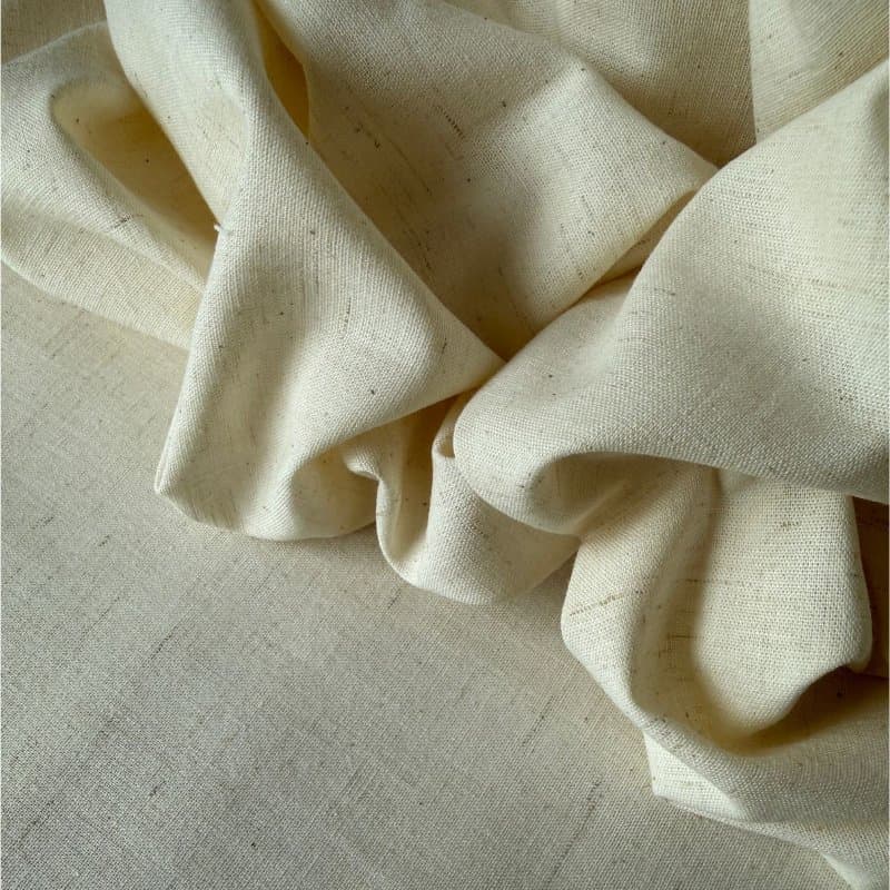 Tecido Cambraia de Algodão e Linho - Off White