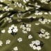 Tecido Estampado Viscoseda flores verde militar