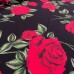 Tecido Estampado Viscoseda rosas black - Atacado