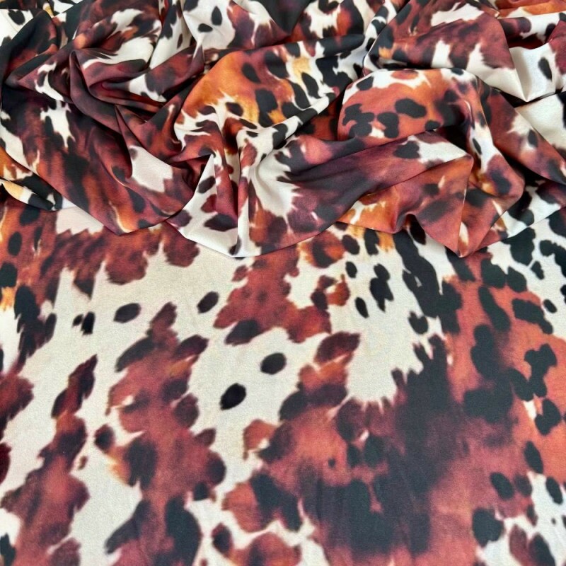 Tecido estampado Viscoseda cow print